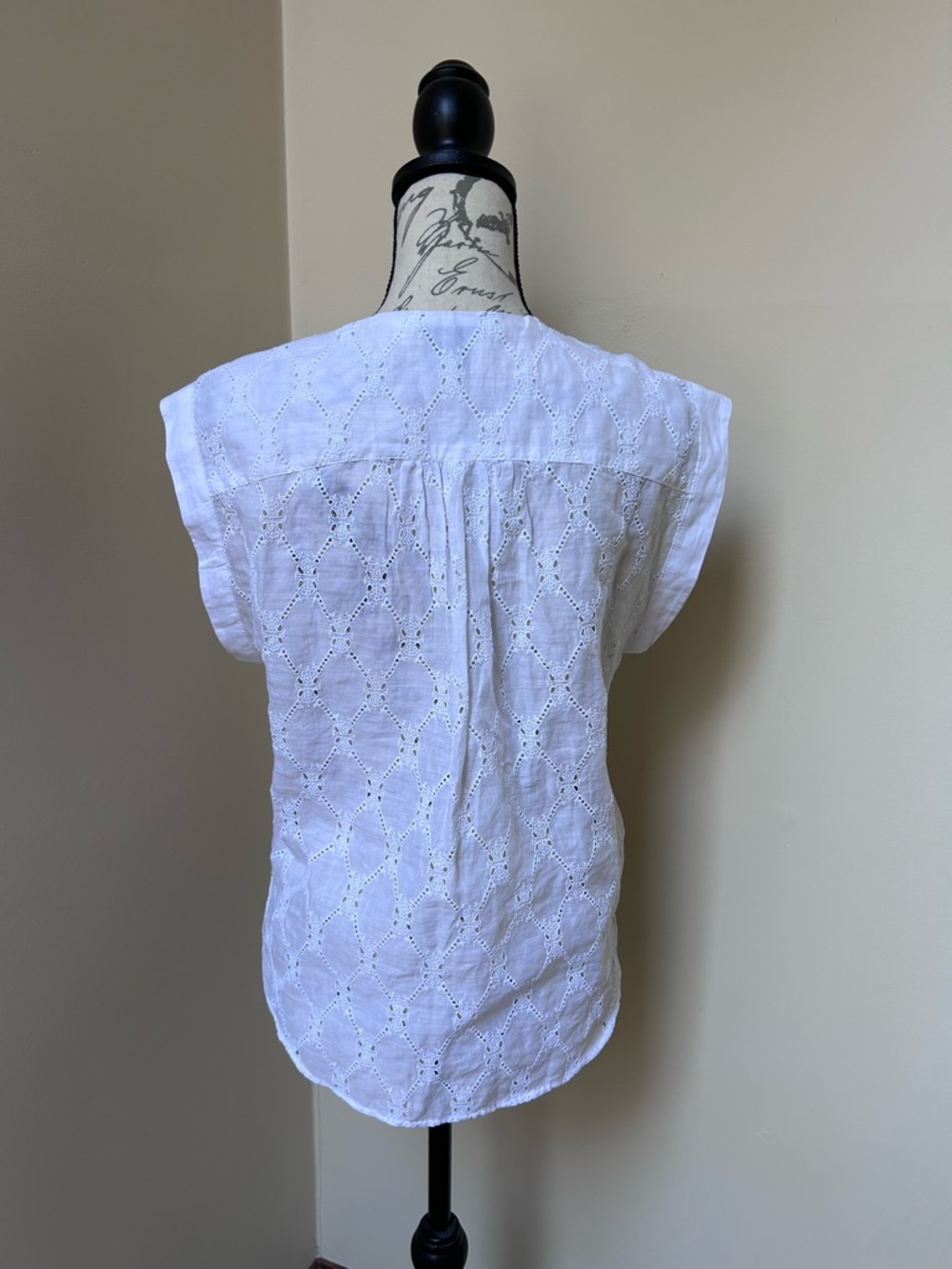 rag & bone White Gabby Eyelet Top - Picture 4 of 8